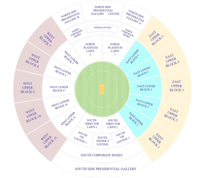 Bharat Ratna Shri Atal Bihari Vajpayee Ekana Cricket Stadium, Lucknow Layout